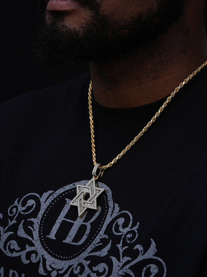 MOISSANITE Jewish Star Of David Pendant - 14k Gold Vermeil 925 Silver - 2 Sizes 1.33"-2.5"