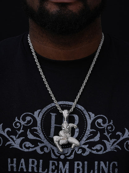 MOISSANITE Spiderman Iced Out Pendant - 14k Gold Vermeil Or 925 Silver - Large 2.5"