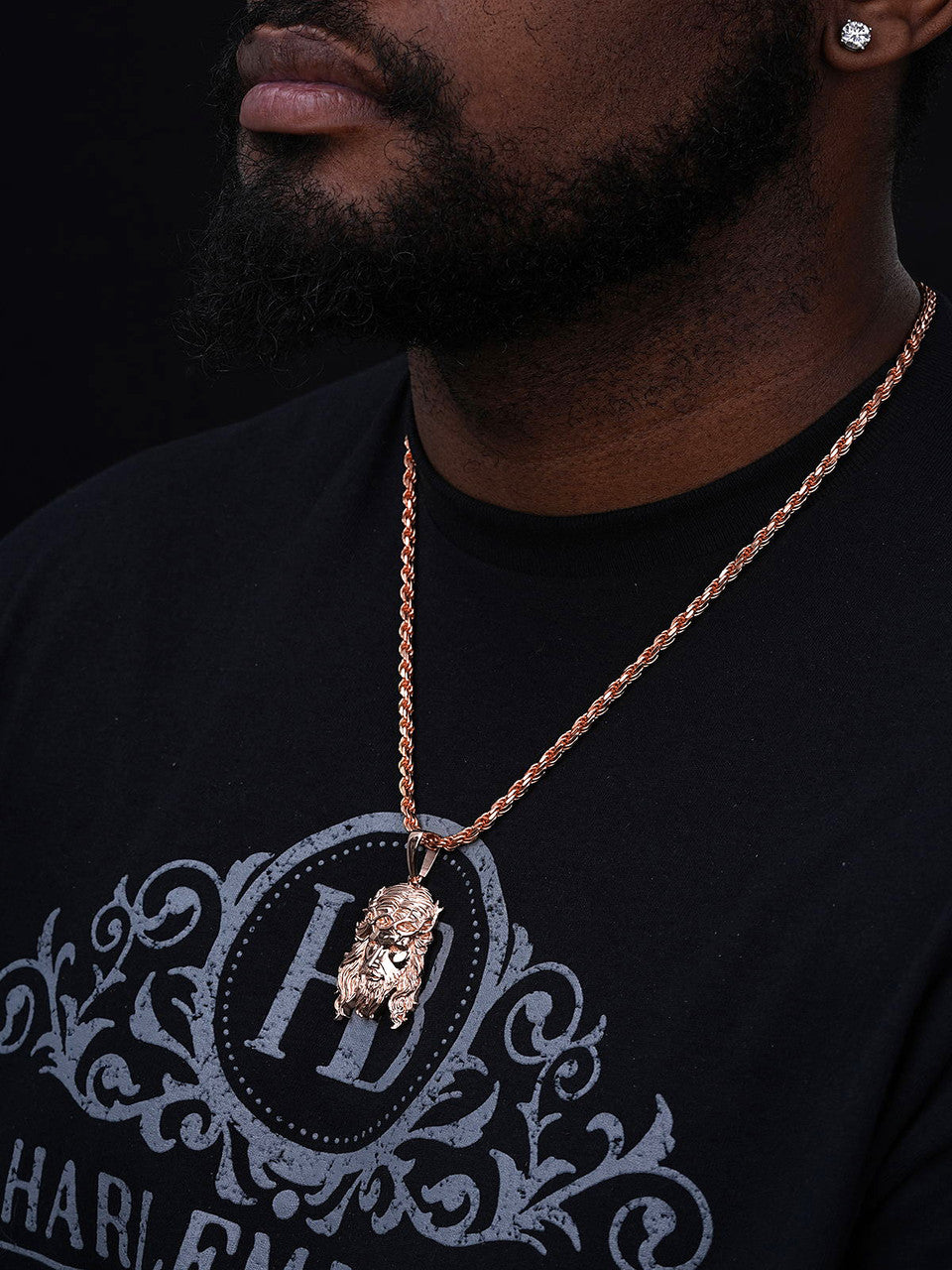 #1 Bestseller Jesus Piece Pendant - 14k Rose Gold Vermeil 925 Silver - 3 Sizes 1.5"-3"