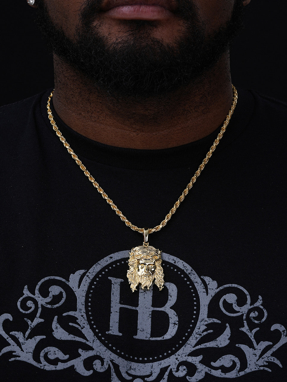 #1 Bestseller Jesus Piece Pendant - 14k Gold Vermeil 925 Silver - 3 Sizes 1.5"-3"