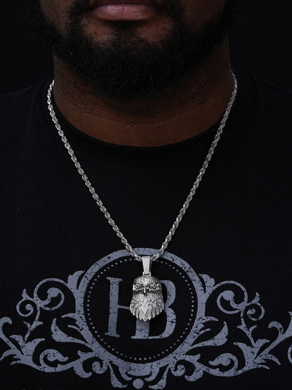 MOISSANITE 3D Bald Eagle Pendant - 14k Gold Vermeil Or 925 Silver - Large 2.5"