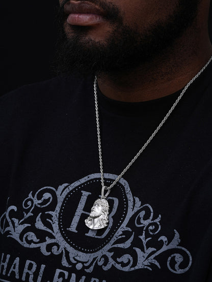 MOISSANITE Passion Of The Christ Jesus Pendant - 925 Silver - 3 Sizes 1.5"-3"