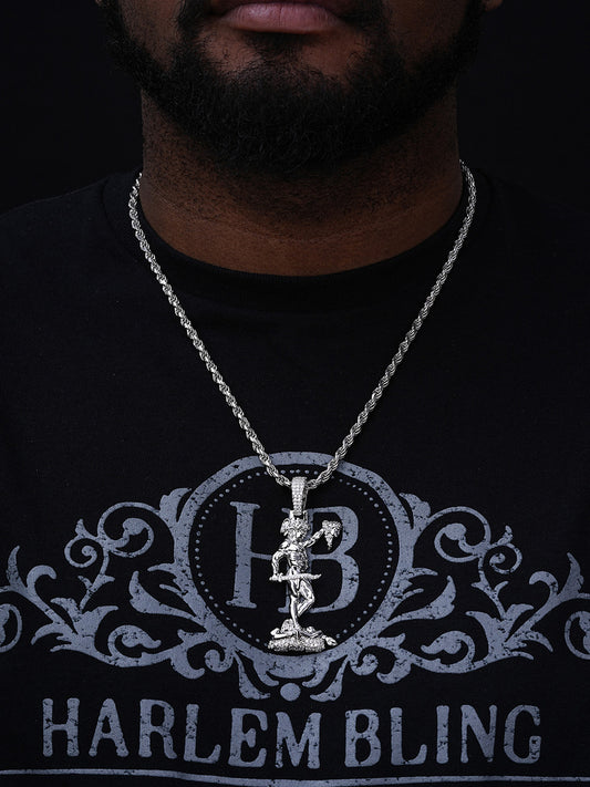 MOISSANITE Perseus W. Medusa Head Pendant - 925 Silver - 3 Sizes 1"-3"