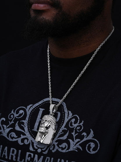 MOISSANITE Hip Hop Jesus Piece Opens Up Ten Commandments  - 14k Yellow Gold Vermeil Or 925 Silver - Large 3.25"
