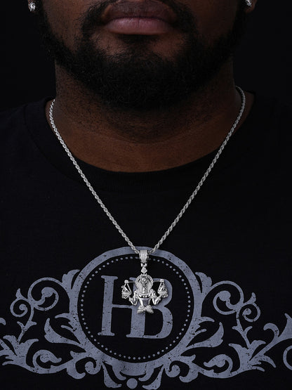 MOISSANITE Anubis Egyptian Pharoah Pendant - 14k Gold Vermeil Or 925 Silver - Medium 2"