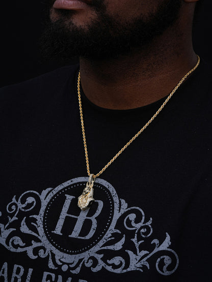 MOISSANITE Anubis Pendant Egyptian Pendant - 14k Gold Vermeil Or 925 Silver - Medium 2"