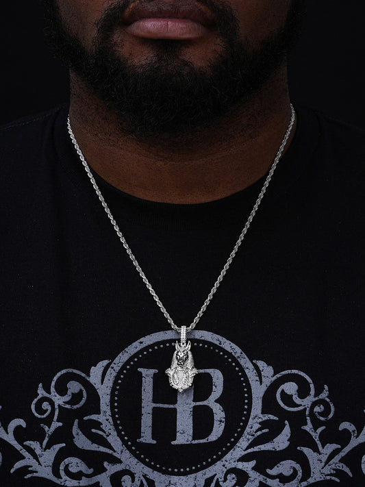 MOISSANITE Anubis Pendant Egyptian Pendant - 14k Gold Vermeil Or 925 Silver - Medium 2"