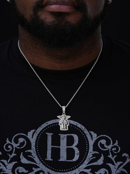 MOISSANITE Baby Yoda Star Wars Pendant - 14k Gold Vermeil Or 925 Silver - Small 1.25"