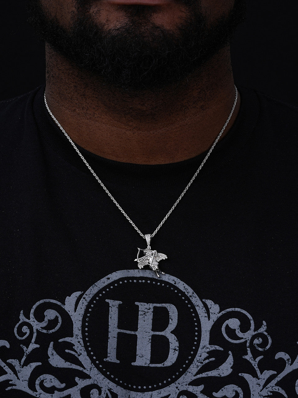 Ladies Cupid Cherub Pendant 925 Silver MOISSANITE Love Angel