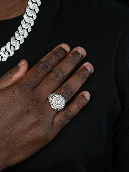 King Crown The Don Hip Hop Ring - 925 Silver - CZ Stones