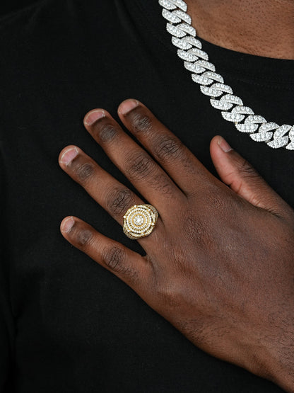 King Crown The Don Hip Hop Ring - 14k Gold Vermeil 925 Silver - CZ Stones