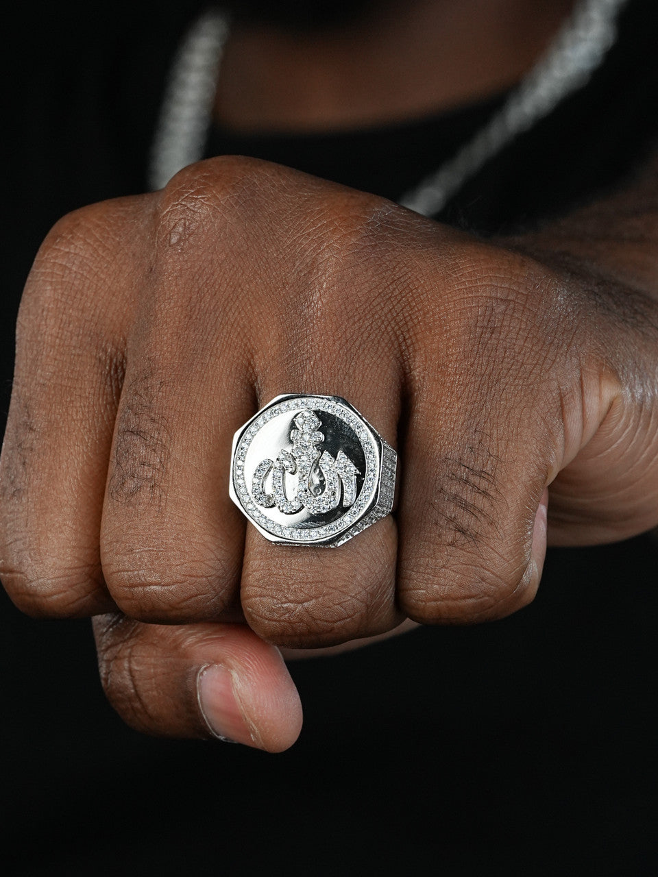 Almighty Allah Iced Out Ring - 925 Silver - CZ Stones