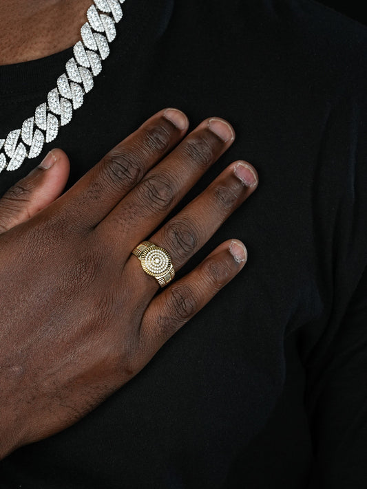 MOISSANITE OG Ring - Harlembling Classic Since 2018 - 14k Gold Vermeil 925 Silver