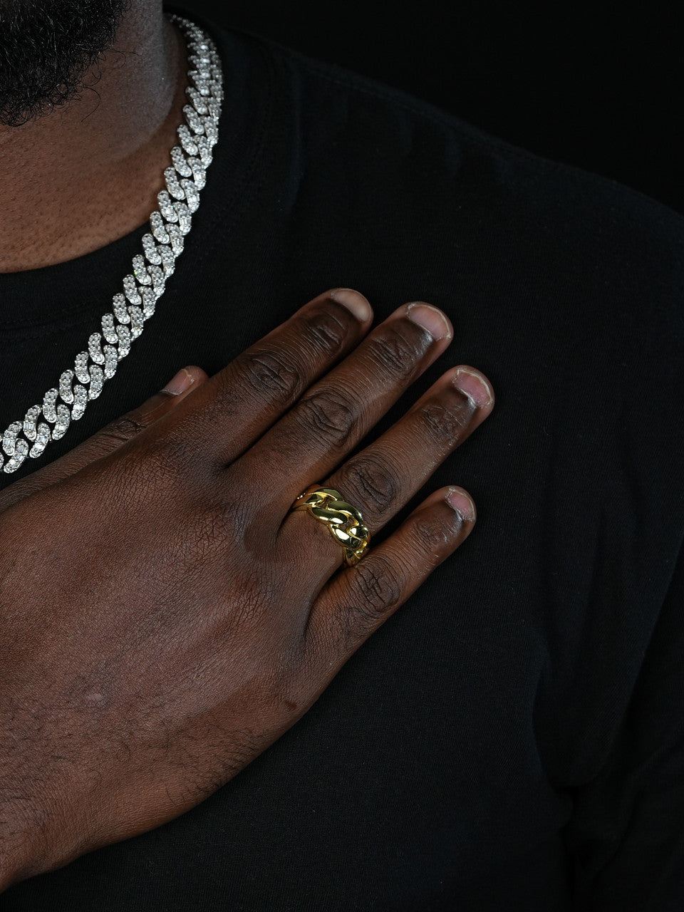 Plain Cuban Link Ring - Timeless Classic - 925 Silver Or 14K Gold Vermeil