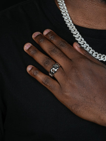 Plain Cuban Link Ring - Timeless Classic - 925 Silver Or 14K Gold Vermeil