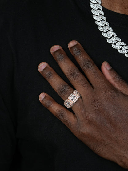 Baguette Big Boy Eternity Band Ring - 14k Yellow/Rose/White Gold Vermeil 925 Silver - CZ Stones