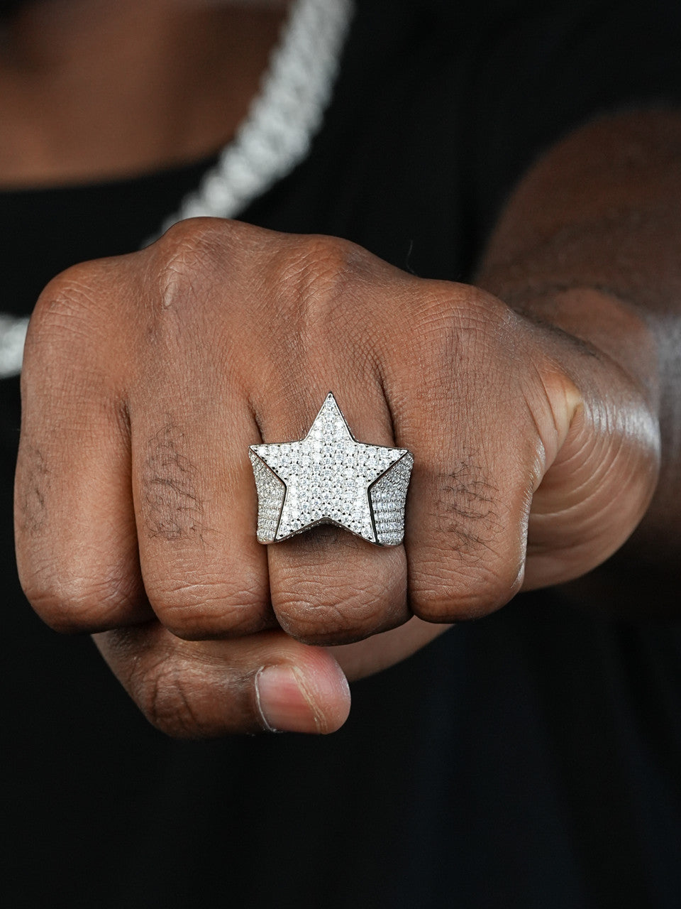 Ice Star Classic Ring - 14k Yellow Gold Vermeil/Natural 925 Silver - CZ Stones