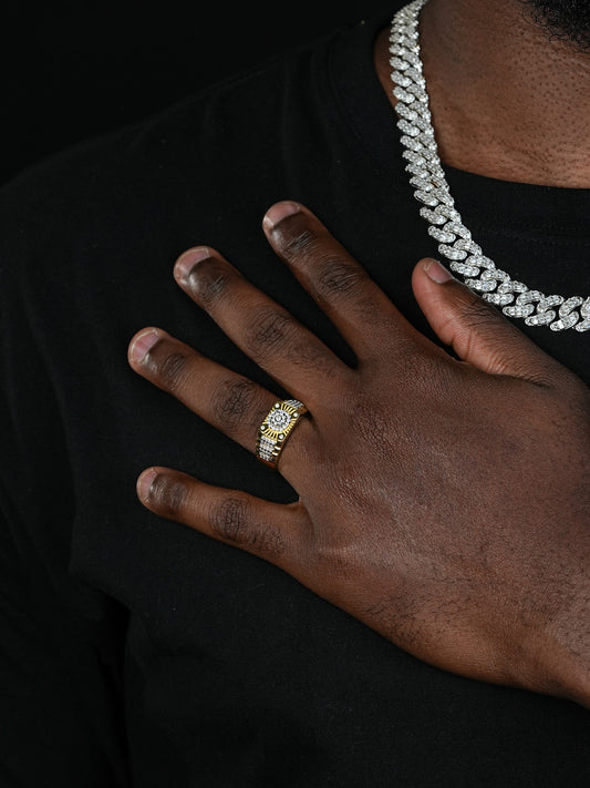 MOISSANITE Diamond Tester Star Ring - 14k Gold Vermeil 925 Silver