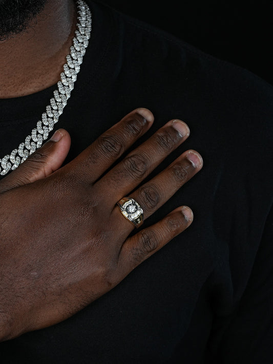 Forever Infinity Star - 14k Gold Vermeil 925 Silver Two Tone - CZ Stones