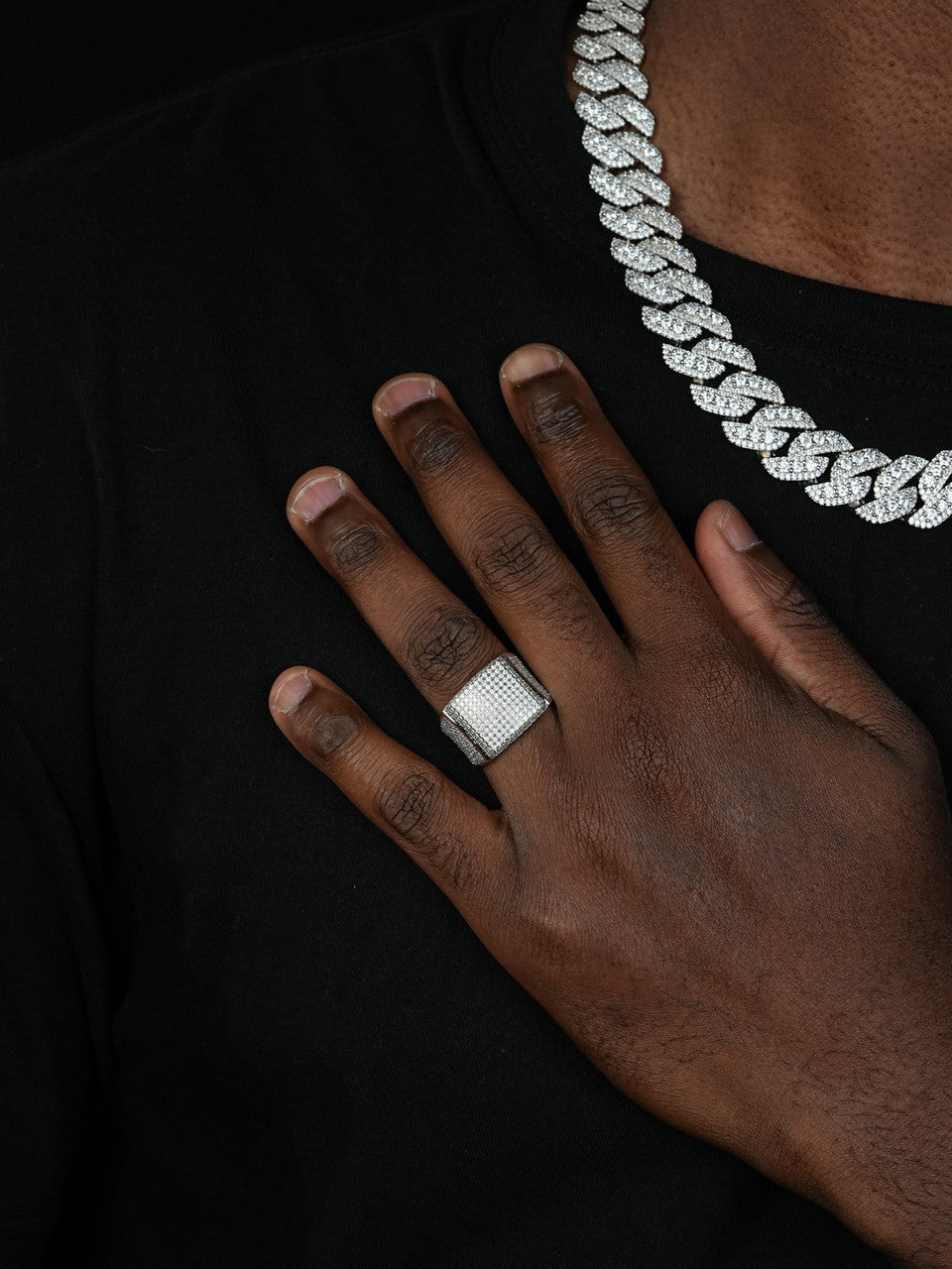 MOISSANITE Harlembling OG Ring - 925 Silver | Rapper Ring