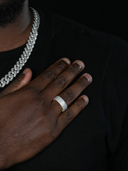 Micropave Eternity Bling Ring - 14k Gold Vermeil 925 Silver - CZ Stones