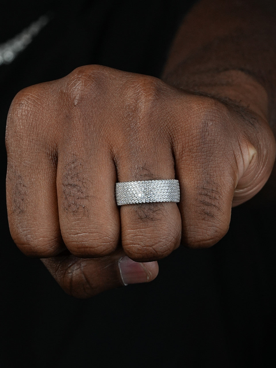 Micropave Eternity Bling Ring - 925 Silver - CZ Stones