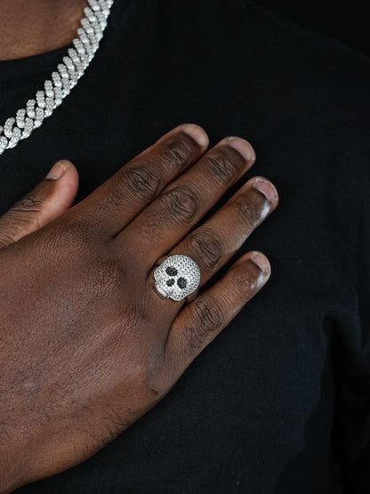 Skull Death Iced Out Ring - 925 Silver - CZ Stones