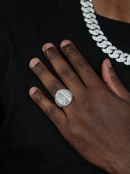 Eye Of Death Grim Reaper Iced Out Ring - 925 Silver - CZ Stones