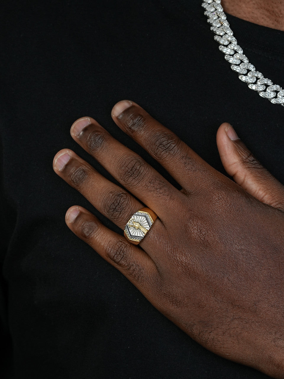 Can't Escape Death Ring - 14k Gold Vermeil 925 Silver - CZ Stones