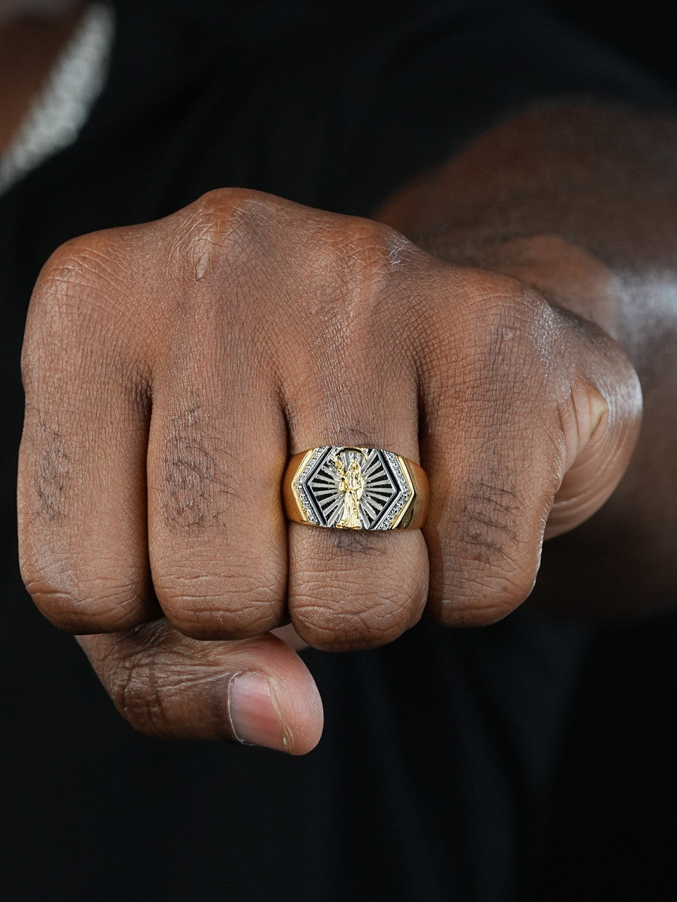 Can't Escape Death Ring - 14k Gold Vermeil 925 Silver - CZ Stones