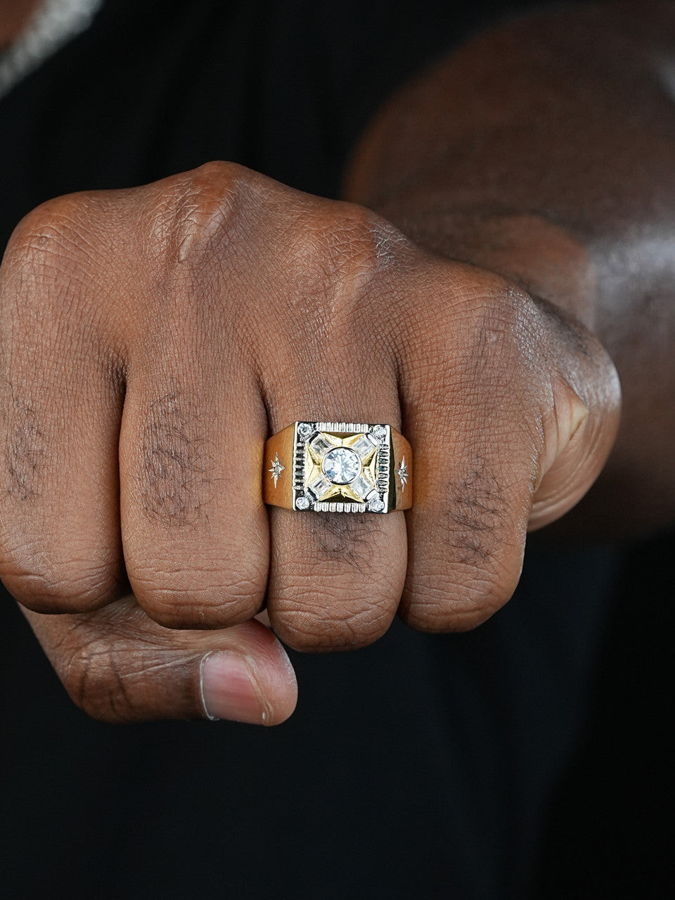 The North Star Ring - 14k Gold Vermeil 925 Silver - CZ Stones