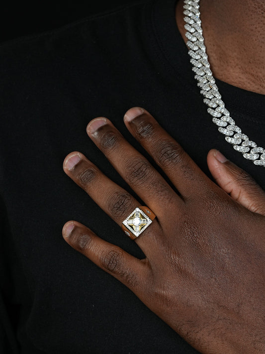 The North Star Ring - 14k Gold Vermeil 925 Silver - CZ Stones