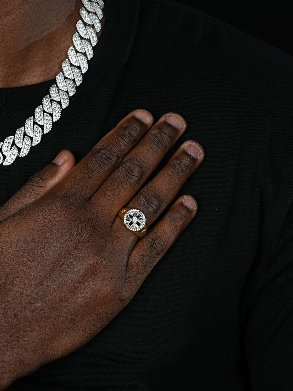 Star Of Bethlehem Ring - 14k Gold Vermeil 925 Silver - CZ Stones