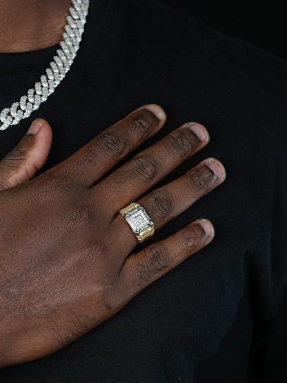 King's Knight Ring - 14k Gold Vermeil 925 Silver - CZ Stones