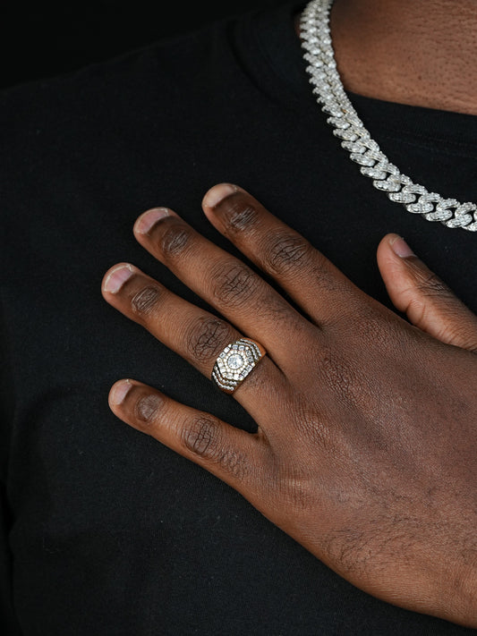 The Icy Eye Ring - 14k Gold Vermeil 925 Silver - CZ Stones