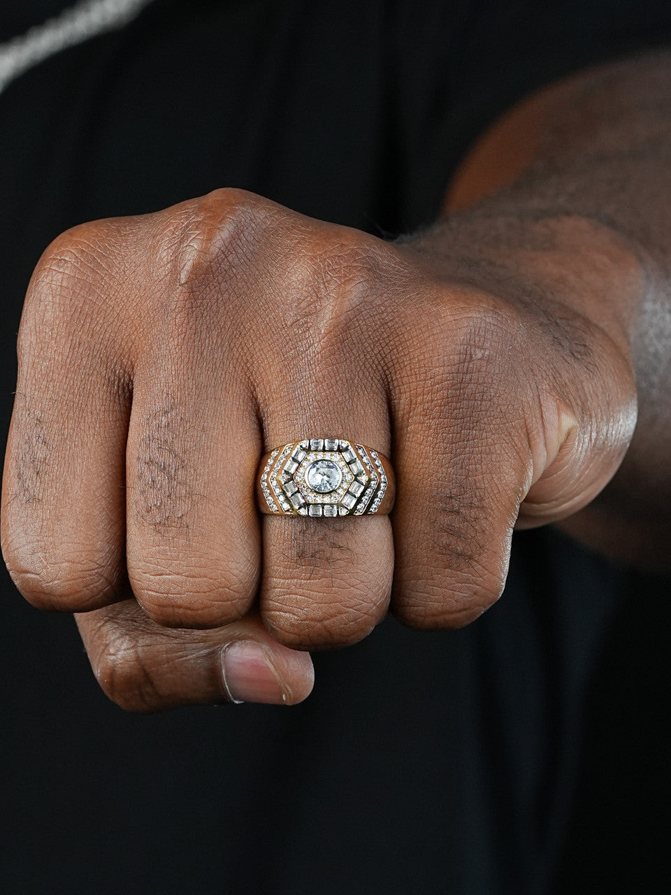 The Icy Eye Ring - 14k Gold Vermeil 925 Silver - CZ Stones