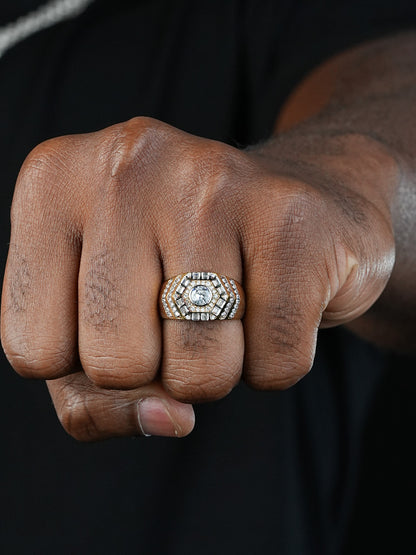 The Icy Eye Ring - 14k Gold Vermeil 925 Silver - CZ Stones