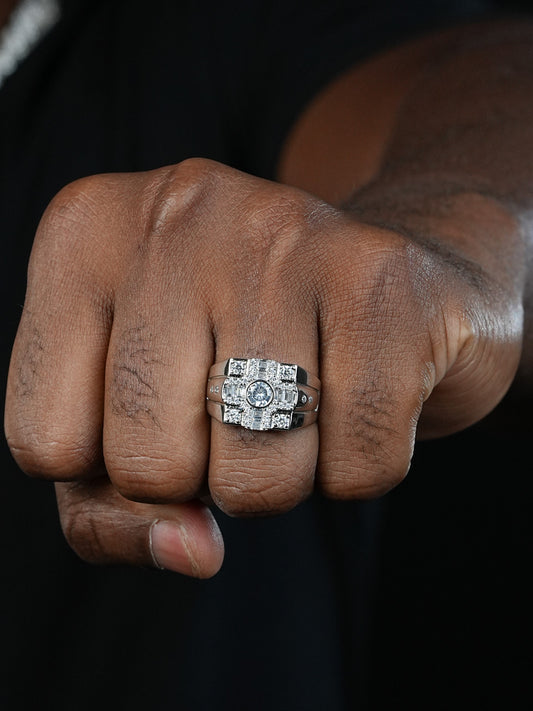 West Side Ring  - 925 Silver - CZ Stones