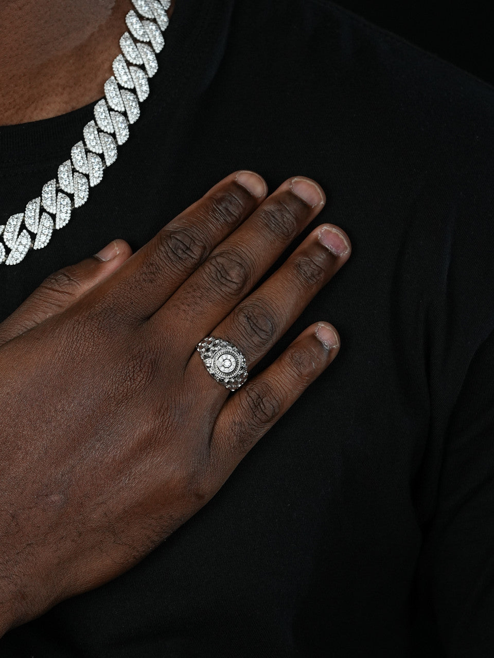 MOISSANITE Gold Rush Nugget Ring - 925 Silver