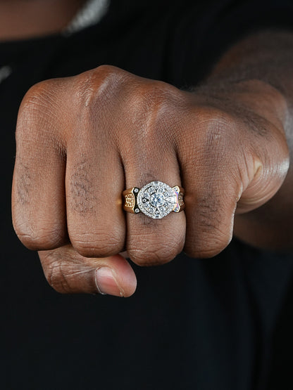 Al Pacino Ring - 14k Gold Vermeil 925 Silver - CZ Stones