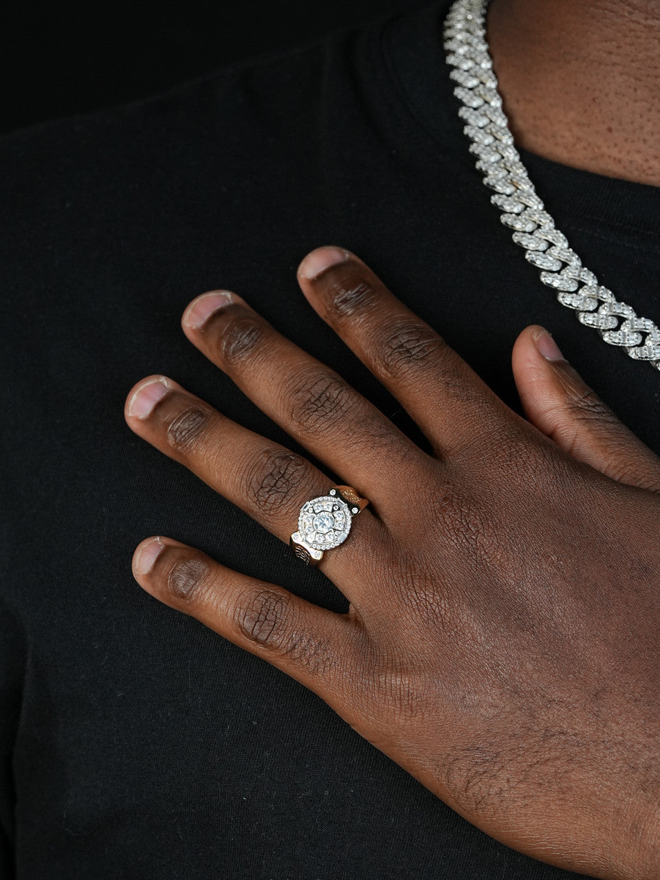 Al Pacino Ring - 14k Gold Vermeil 925 Silver - CZ Stones