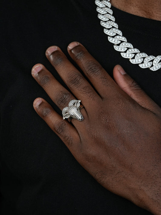 Greatest Of All Time GOAT Ring - 925 Silver - CZ Stones