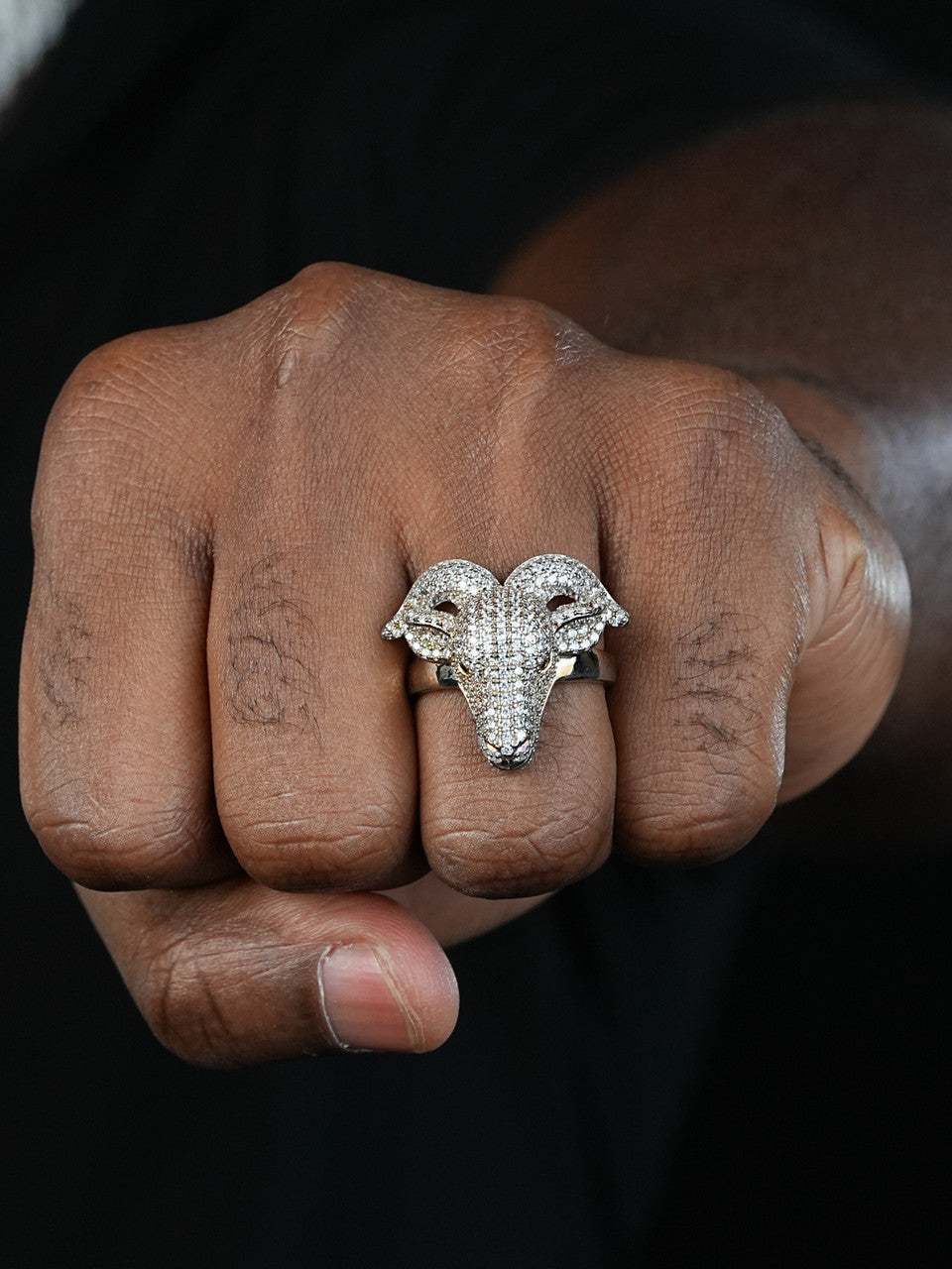 Greatest Of All Time GOAT Ring - 925 Silver - CZ Stones