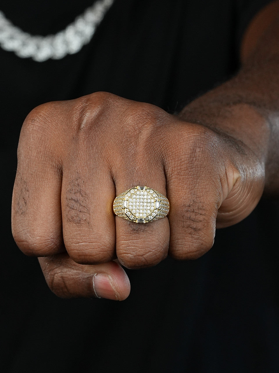 MOISSANITE The Rizz Iced Out Ring - 14k Gold Vermeil 925 Silver