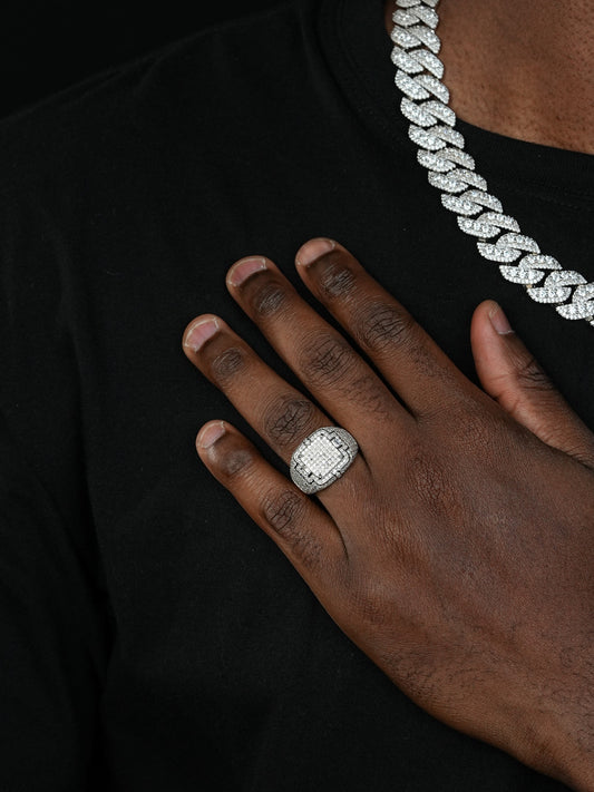 MOISSANITE Young Money Millionaire Iced Out Ring - 925 Silver