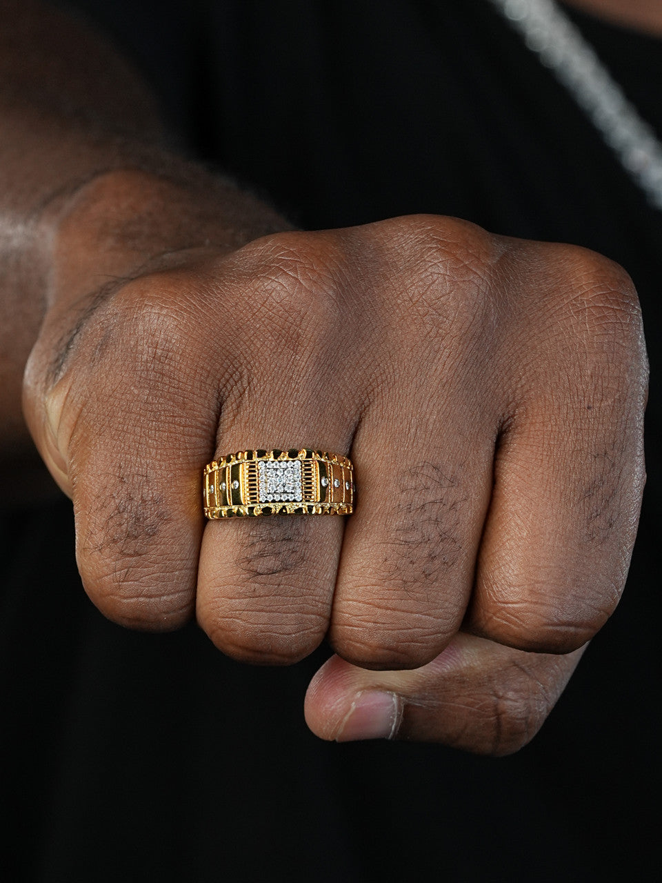 MOISSANITE Financial District Ring - 14k Gold Vermeil 925 Silver