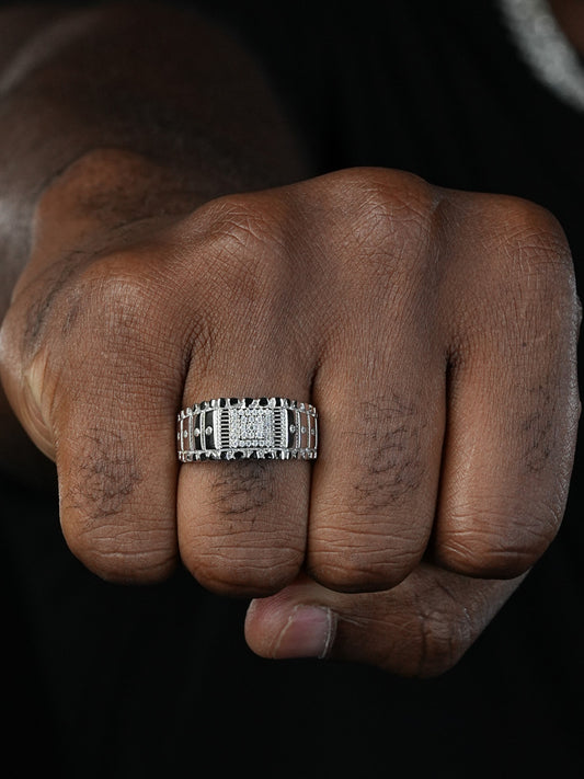 MOISSANITE Financial District Ring - 925 Silver