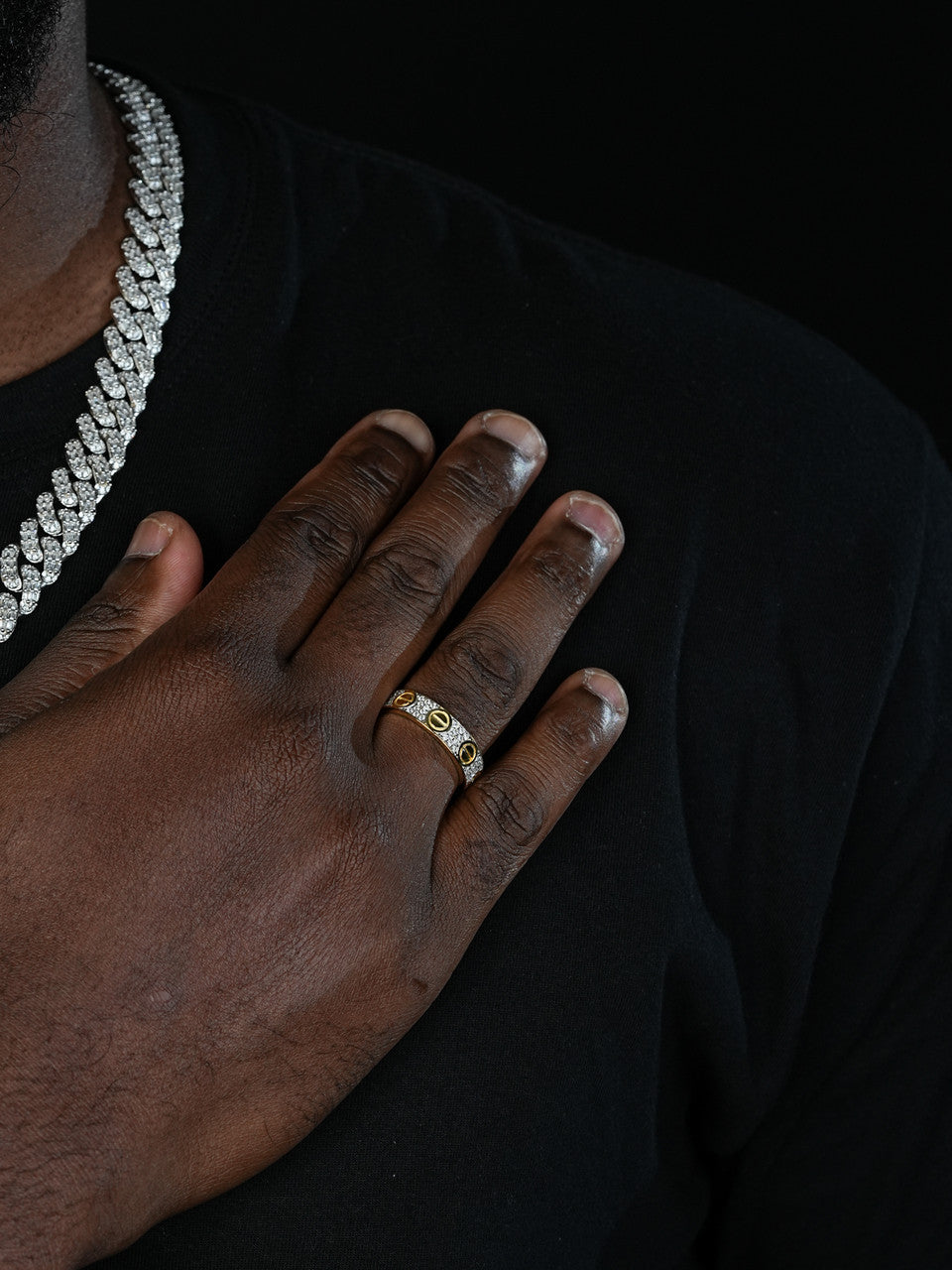 MOISSANITE Love Ring Eternity Band - 14k Gold Vermeil 925 Silver