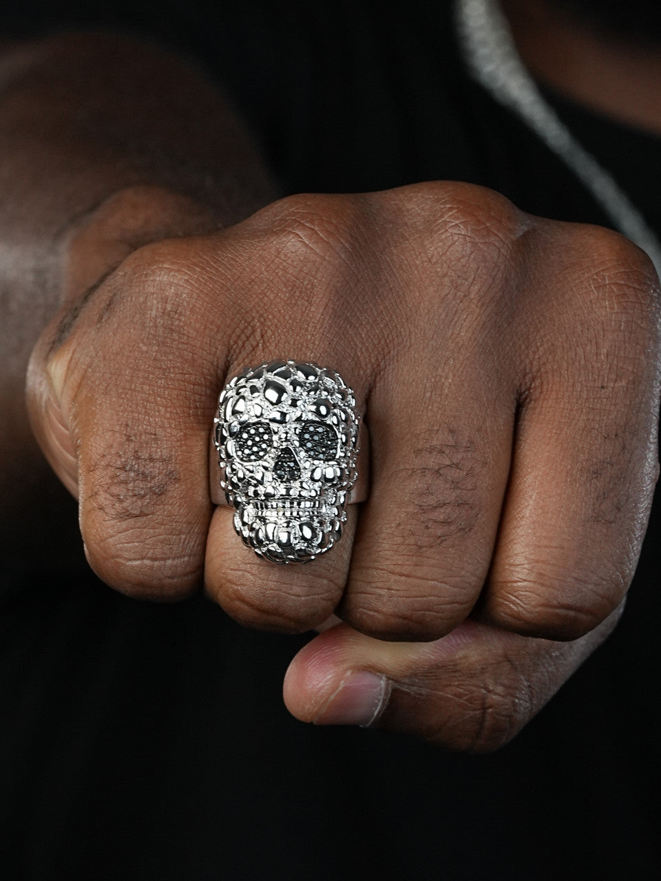 MOISSANITE Death Nugget Ring - 925 Silver