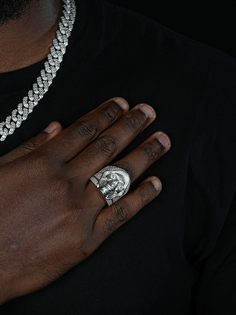 MOISSANITE Dead Rider Ring - 925 Silver